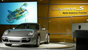 The Porsche Cayman S made its North American premiere during media days.